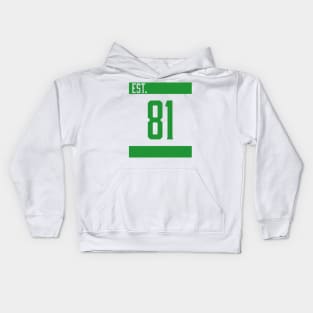 Est 81 Green Kids Hoodie